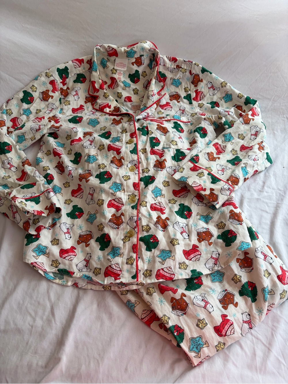 Wondershop Women’s Christmas Pajama Set Size M Polar Bear Gingerbread  Holiday
